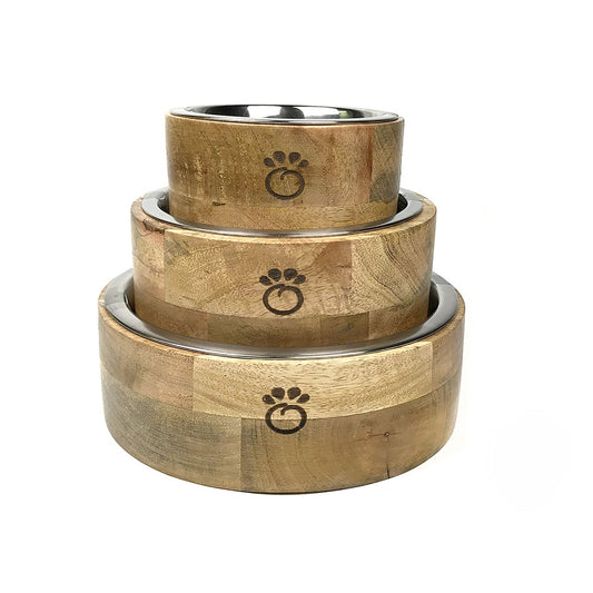Mango Wood Bowl Single - GreenPetGear